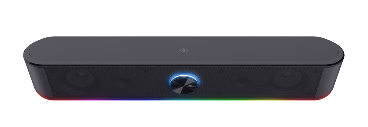 Trust GXT 619 Thorne Barre de Son Gaming RGB, 2.0 Canaux, 12W RMS, Noir