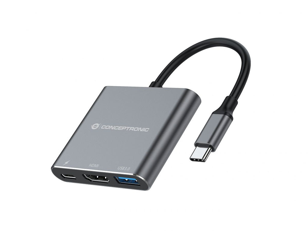 Conceptronic DONN18G station d'accueil Avec fil USB 3.2 Gen 1 (3.1 Gen 1) Type-C Gris