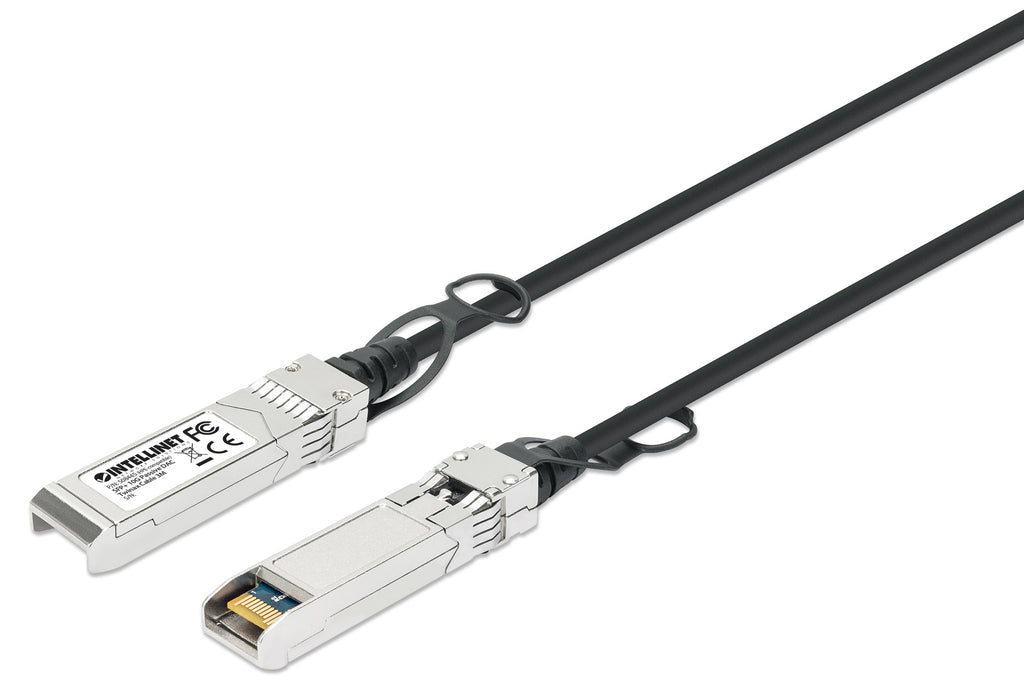 Intellinet 508445 Câble InfiniBand et Fibres Optiques SFP+ 3m, Noir et Argent