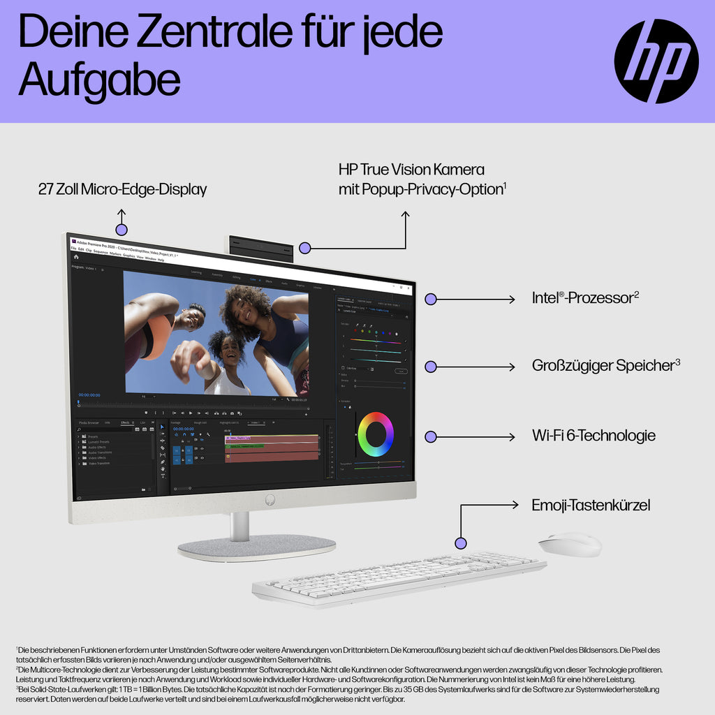 HP 27-cr0107ng All-in-One Core i3-1315U 8GB 512GB SSD Intel UHD Graphics FreeDOS