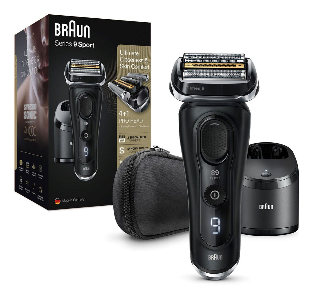 Braun Series 9 9352cc Sport Rasoir à grille Tondeuse Noir, Gris
