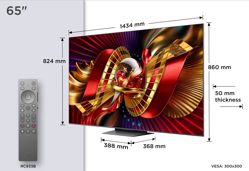 TCL C8L 65C8L TV 165,1 cm (65") 4K Ultra HD Smart TV Wifi Noir 6000 cd/m²
