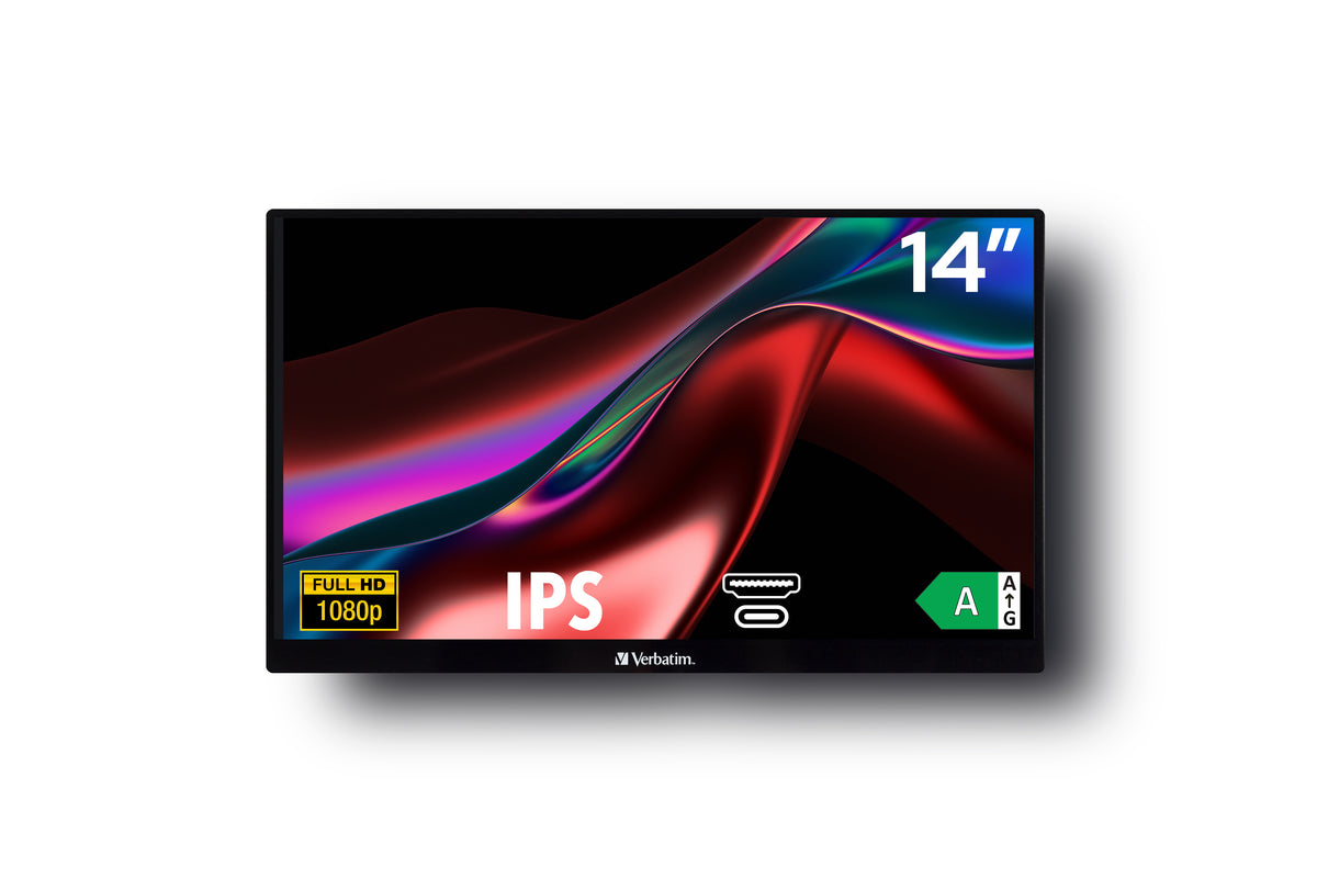 Verbatim PM-14 Moniteur Portable 14 pouces IPS Full HD 1920 x 1080 HDMI USB-C