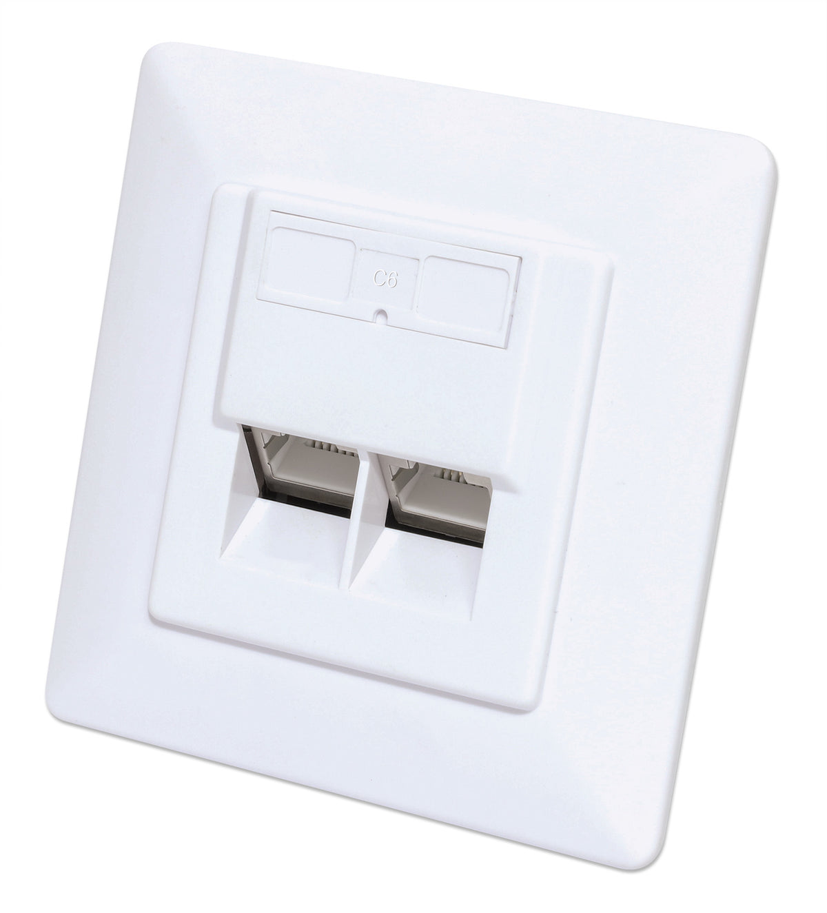 Intellinet 771900 Prise de Courant 2 x RJ-45, Blanc