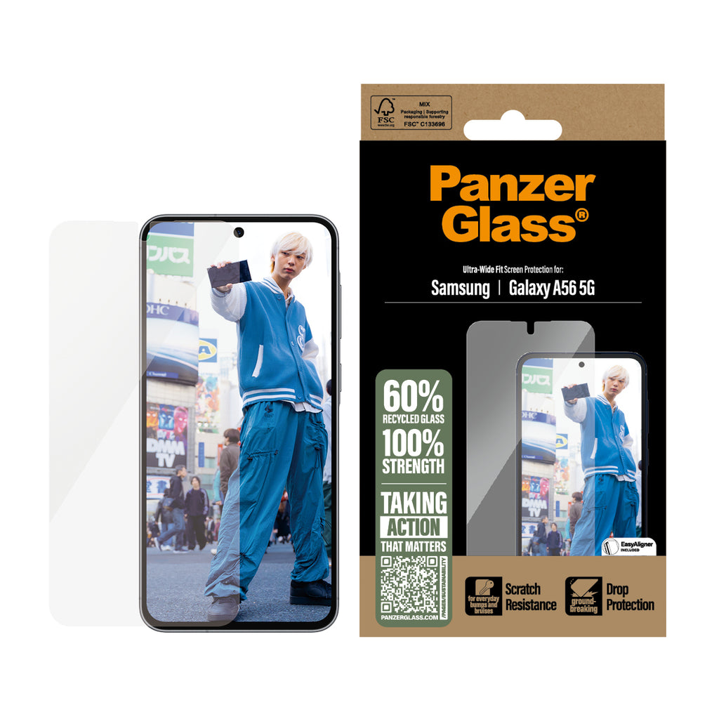 PanzerGlass PanzerGlass ® Screen Protector Samsung Galaxy A56 5G | Ultra-Wide Fit w. EasyAligner Protection d'écran transparent 1 pièce(s)