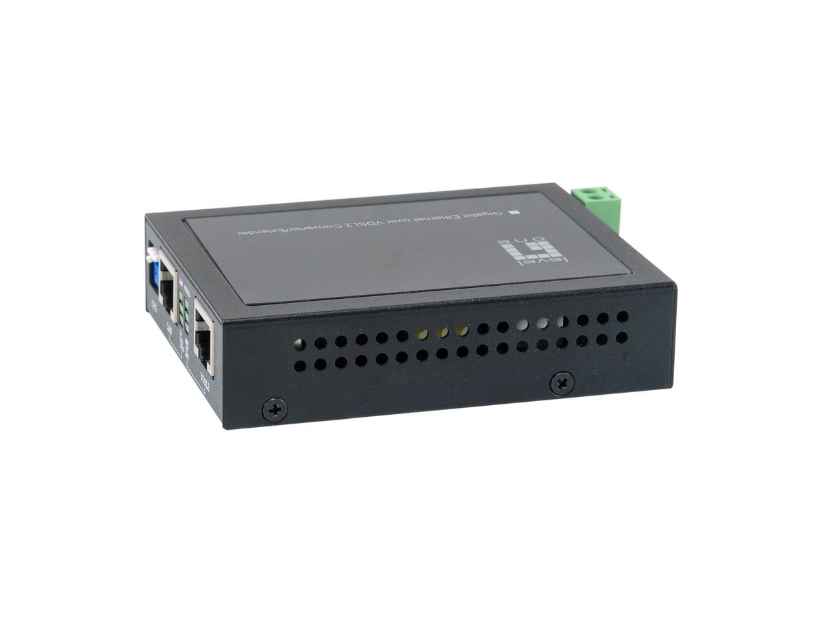 LevelOne VDS-2201 Convertisseur de Support Réseau 1000 Mbit/s, Noir