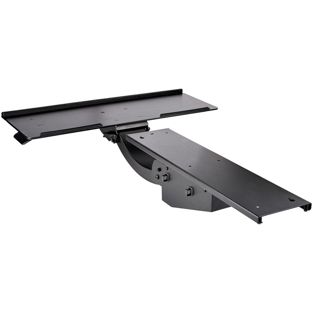 StarTech.com Support Clavier Coulissant sous Bureau - Tablette Clavier et Souris Ajustable en Hauteur - Mouvement Complet - 25 x 66cm - Porte Clavier avec Tapis Repose-Poignets Souris - vue 2
