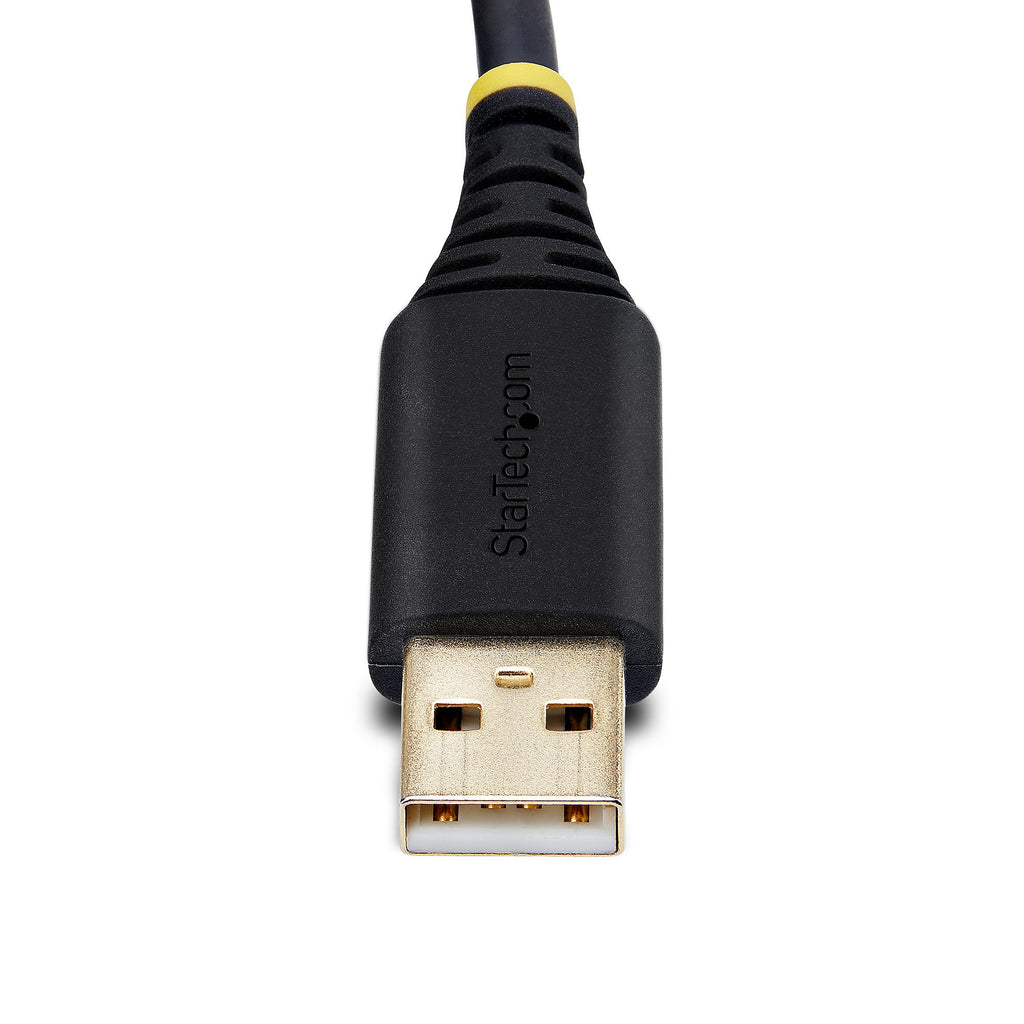 StarTech.com 2P6FFC-USB-SERIAL Adaptateur USB-A vers 2 x DB-9 RS-232, Noir et Gris