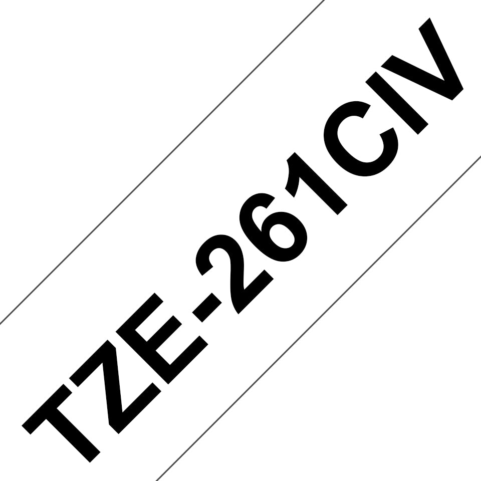 Ruban d'étiquette Compatible Référence TZE-261CIV TZ, 3,6 cm x 8 m, Lot de 20