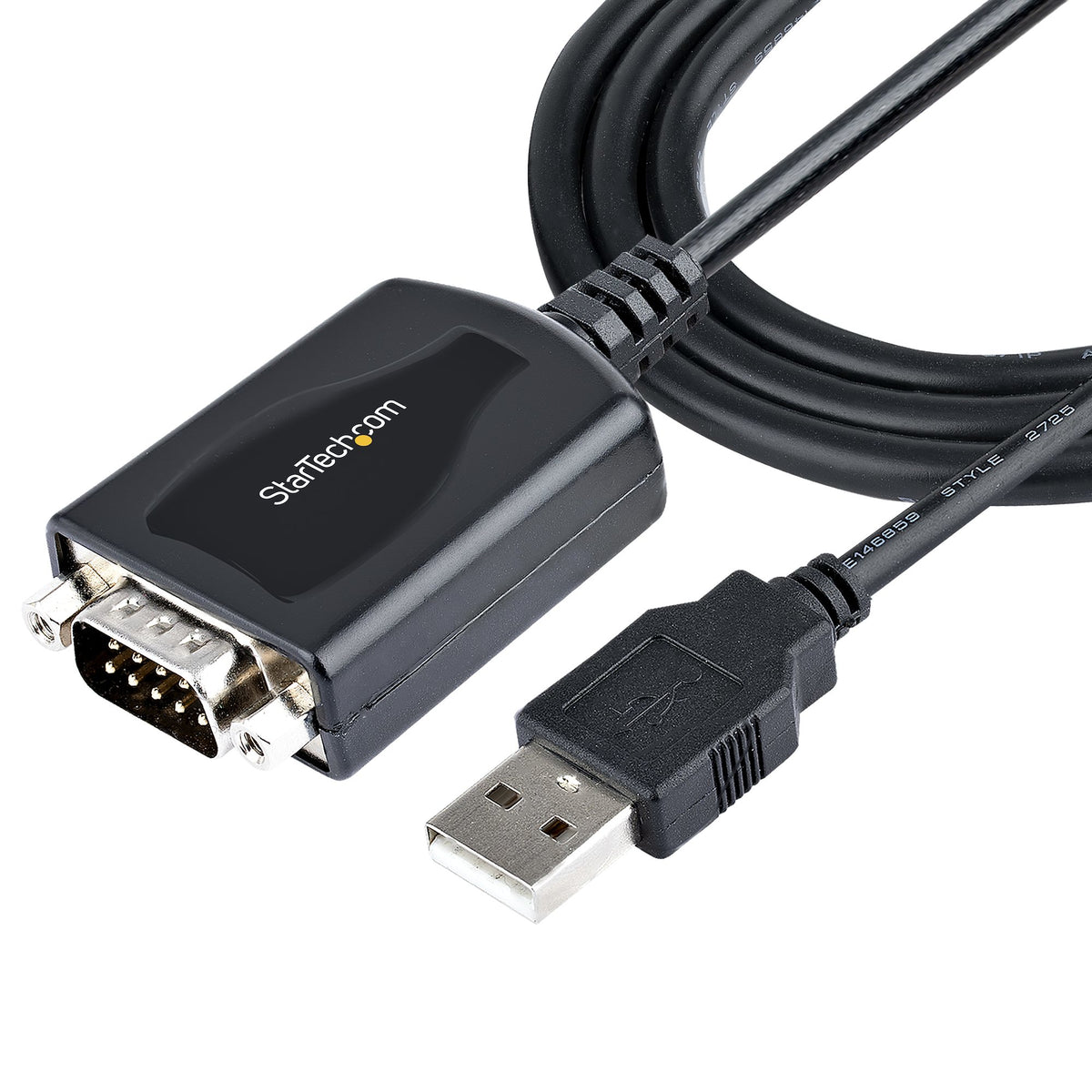 StarTech.com Adaptateur USB vers RS232 DB9 Mâle, 1m, Rétention du Port COM, Chipset Prolific