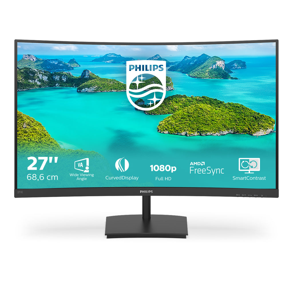 Philips E Line 271E1SCA/00 écran plat de PC 68,6 cm (27") 1920 x 1080 pixels Full HD LCD Noir