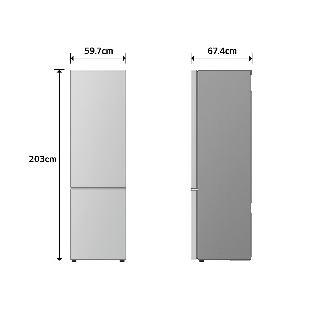 LG GBBSJ2CCPY Pose libre 375 L Argent