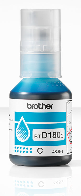 Bouteille d'encre Compatible Référence BTD180C, Couleur Cyan
