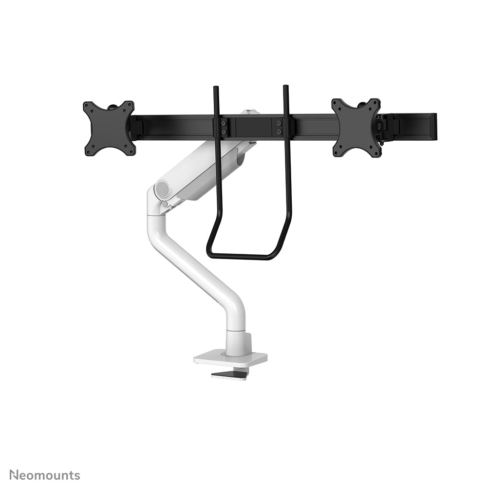 Neomounts DS75S-950WH2 Support Double Écran 17-32" Ressort à Gaz Topfix Arrêt 180°