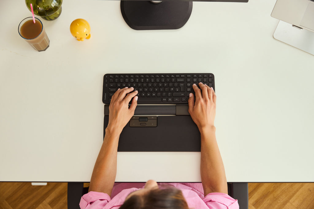 SliderMouse Pro Souris Sans Fil avec Repose-poignet en Cuir Végan, Taille Regular
