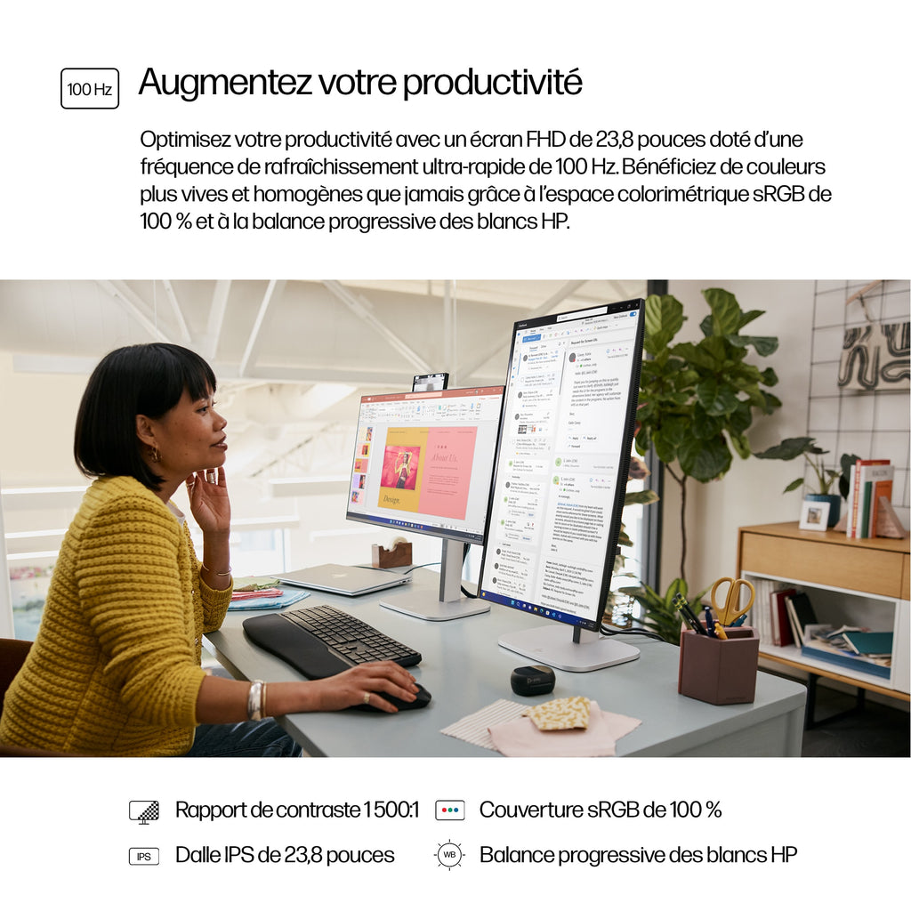 HP Series 5 Pro Moniteur FHD 23,8 pouces 524pf Sans PVC