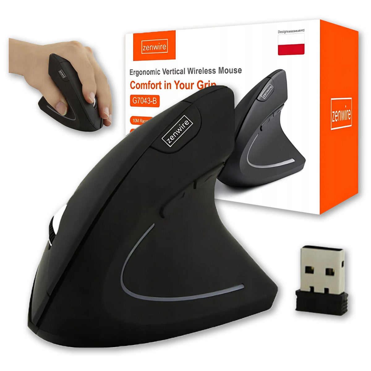 Souris verticale sans fil ergonomique Zenwire X7