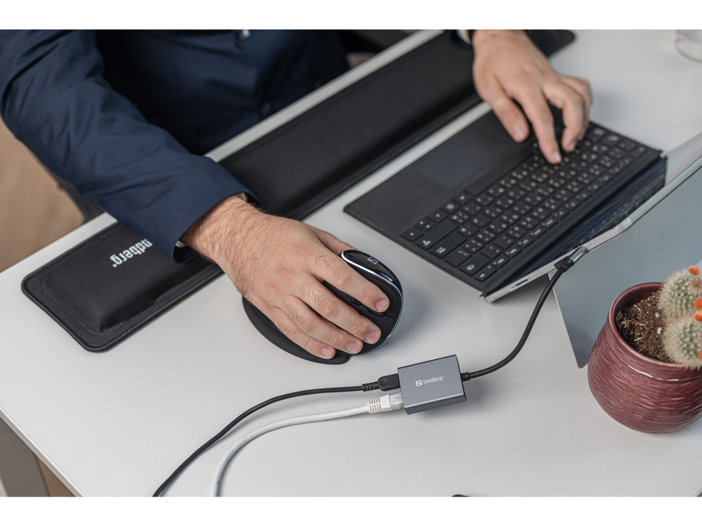Sandberg Adaptateur USB-C Gigabit Ethernet avec Power Delivery 100W