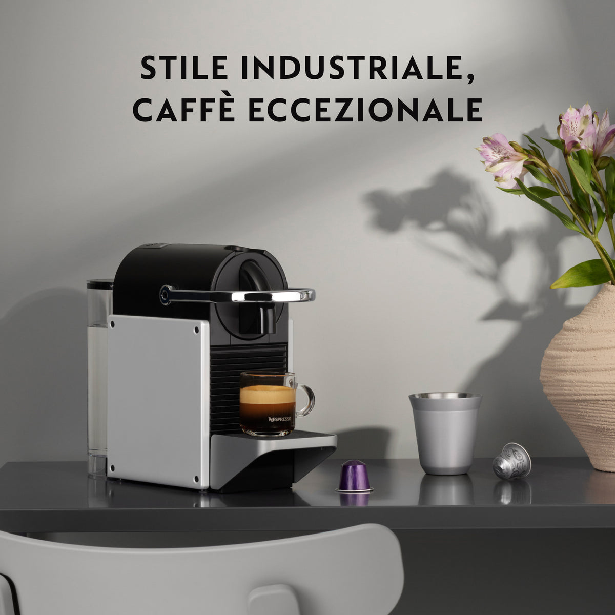 De’Longhi Pixie EN127.S Machine à café à capsules entièrement automatique, 1 L