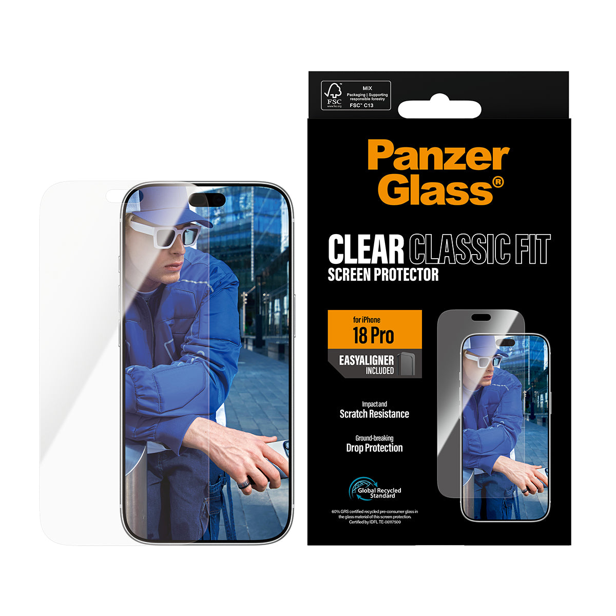 PanzerGlass ® Screen Protector iPhone 2026 Pro | Classic fit w. EasyAligner Protection d'écran transparent 1 pièce(s)