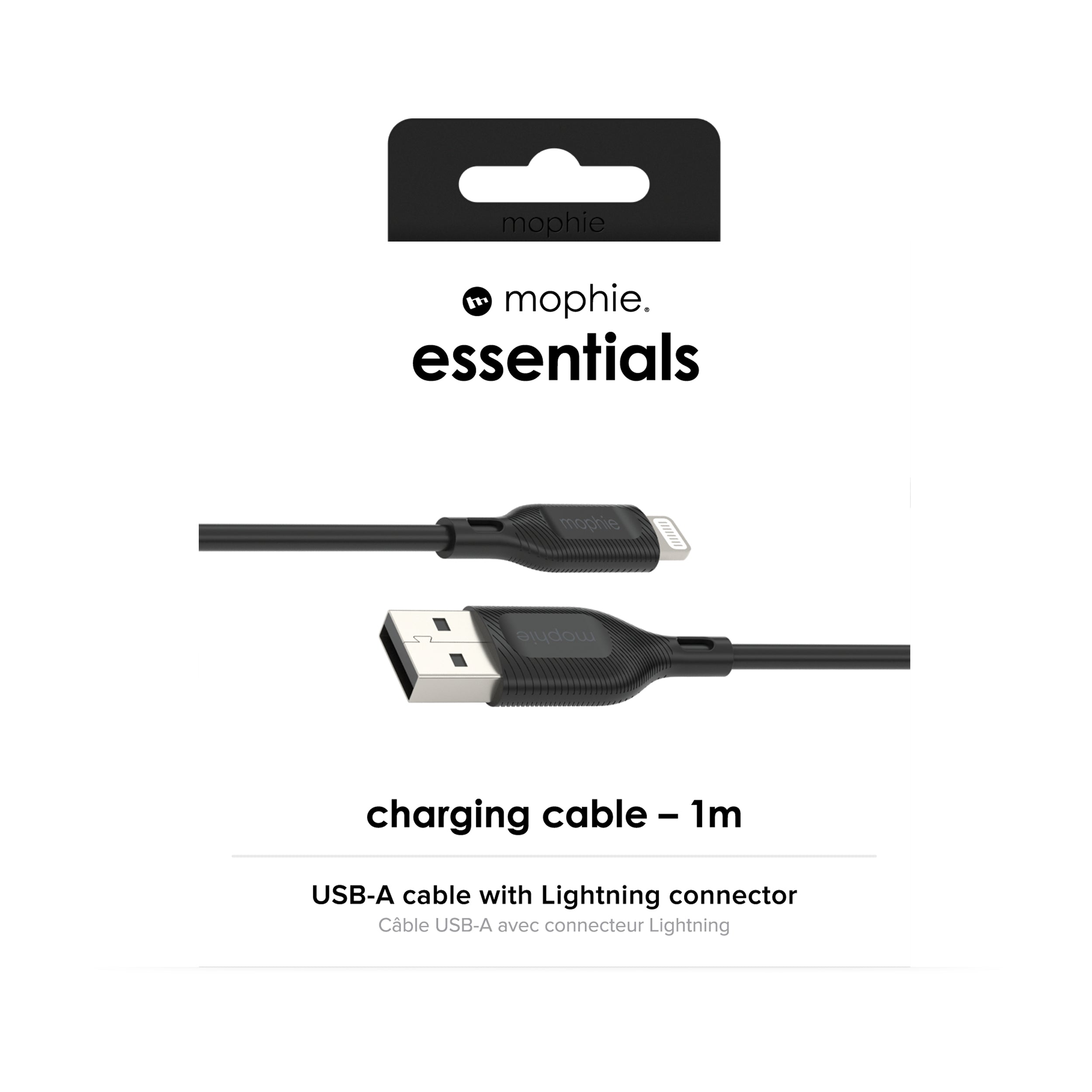 mophie essentials charging cables | 1M Noir