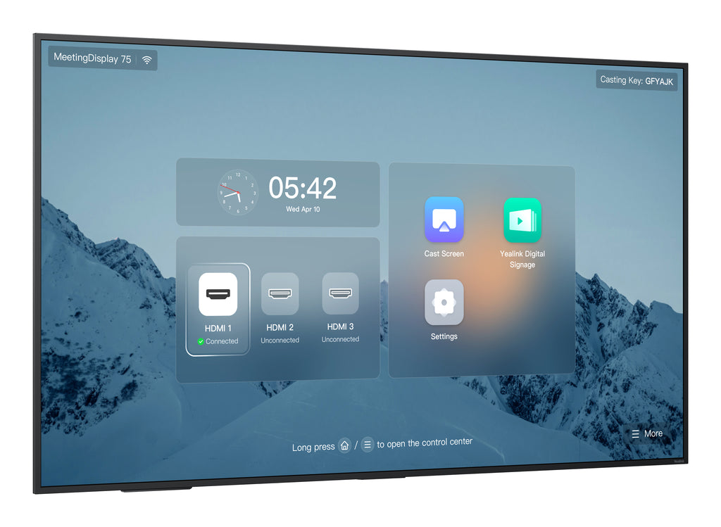 Yealink MD75 Écran 75 pouces 4K UHD 3840x2160 500 Nits pour Système MTR - vue 2
