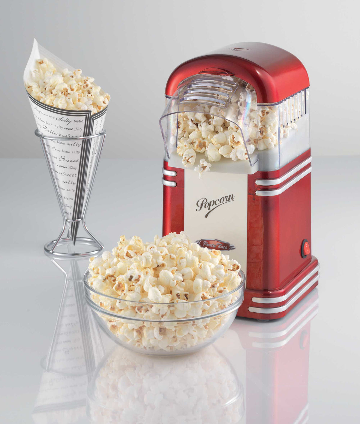 Ariete 2954 Machine à Popcorn, 1100 W, Rouge et Blanc