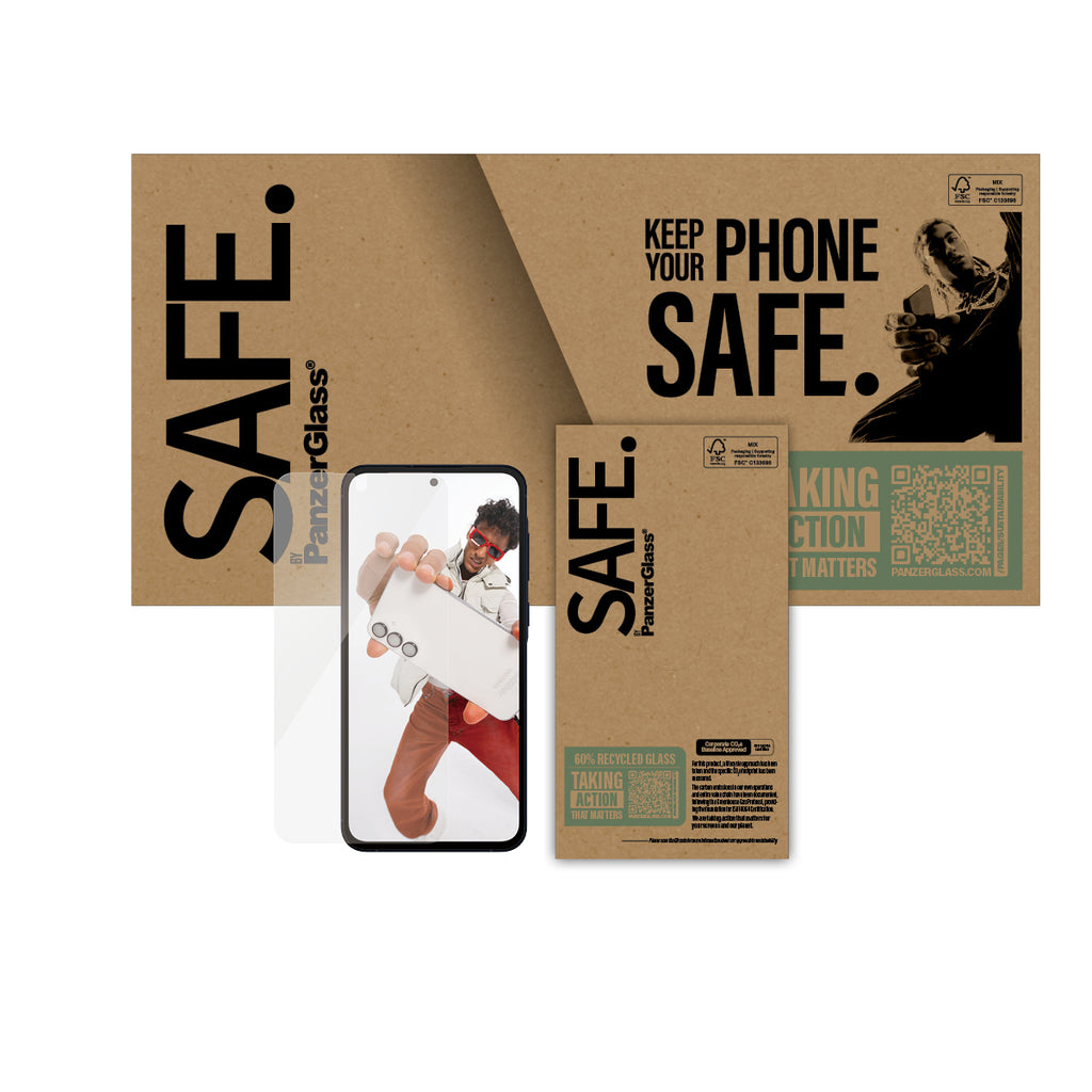 PanzerGlass PanzerGlass SAFE. by ® Screen Protector Galaxy S24 FE | A36 5G | A56 5G | Ultra-Wide Fit | BULK Protection d'écran transparent Samsung 50 pièce(s)