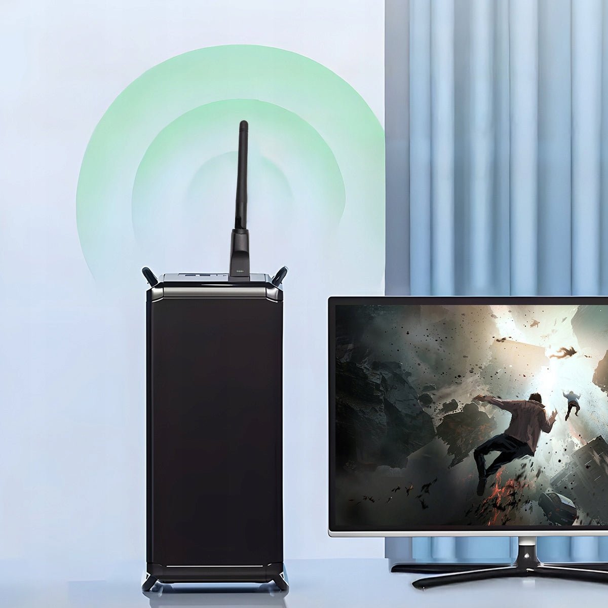 Carte réseau, adaptateur Wi-Fi USB, antenne Wi-Fi pour tuner et décodeur DVB-T2 HEVC Zenwire WD-1516