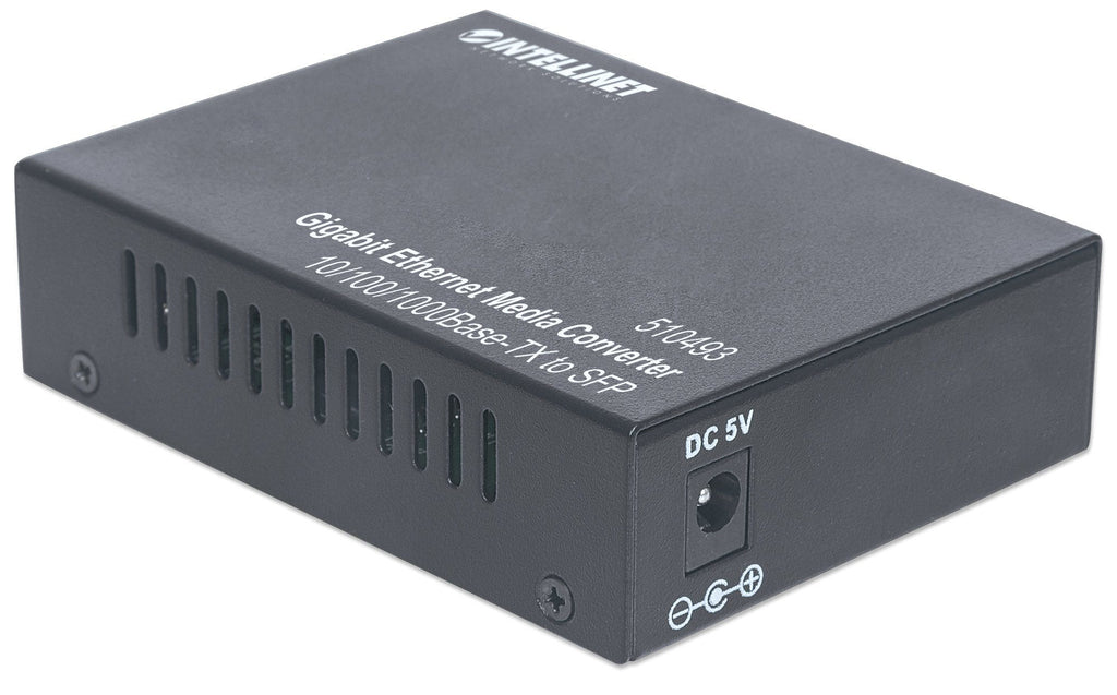 Intellinet 510493 Convertisseur de Support Réseau 1000 Mbit/s, Noir