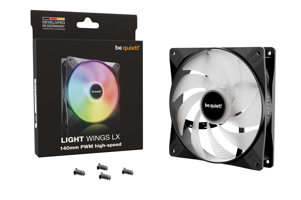 be quiet! Light Wings LX 140 mm PWM | Ventilateur PC ARGB high-speed