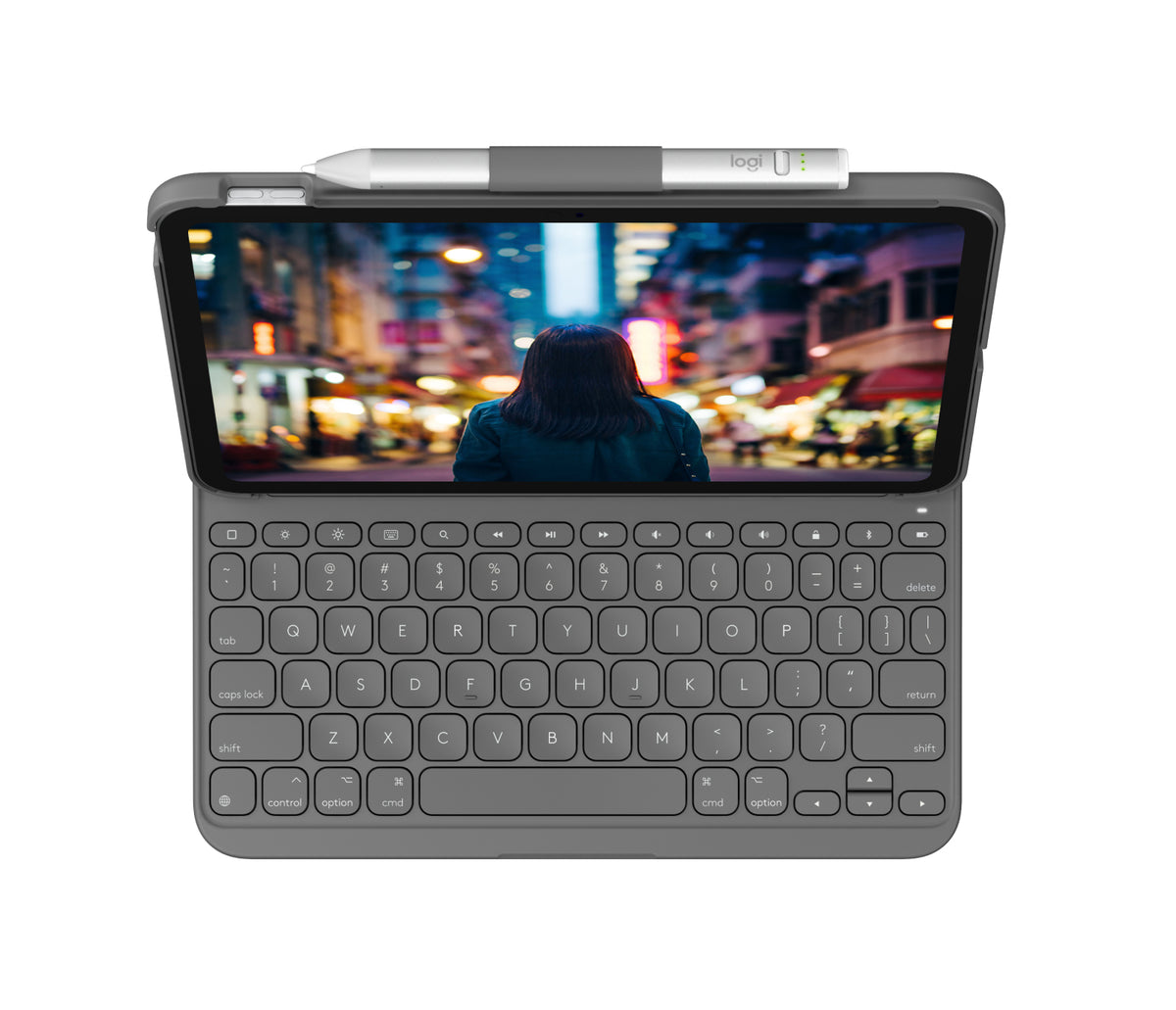 Logitech Slim Folio Clavier et Étui Folio Sans Fil, Disposition Allemande