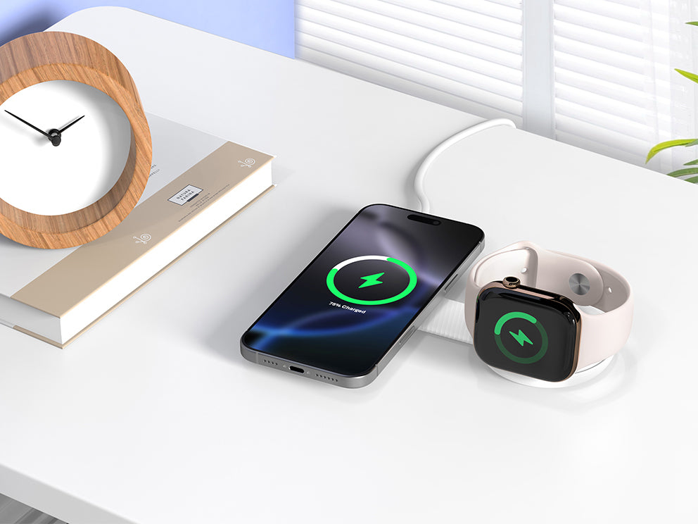 Conceptronic GORGON04W chargeur d'appareils mobiles Smartphone, Smartwatch Blanc Secteur Recharge sans fil Intérieure