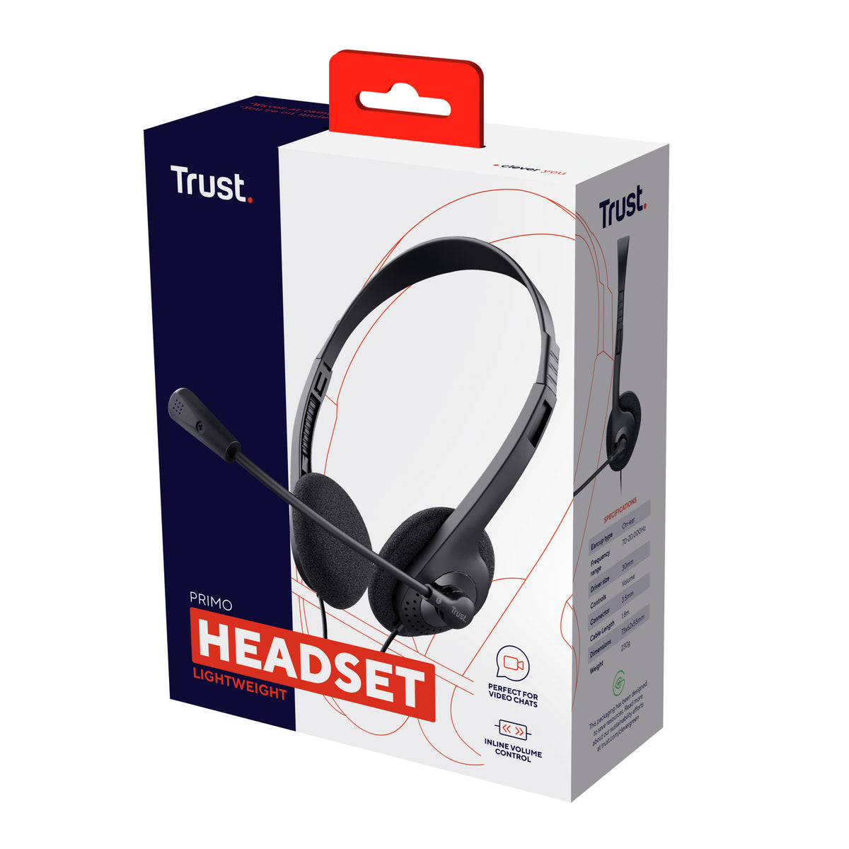 Trust 21665 casque Avec fil Ecouteurs Appels/Musique Noir