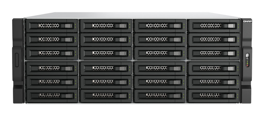 QNAP TL-R2400PES-RP Boîtier de Stockage JBOD 24 Baies PCIe pour Disques SATA 2.5/3.5", Noir et Gris