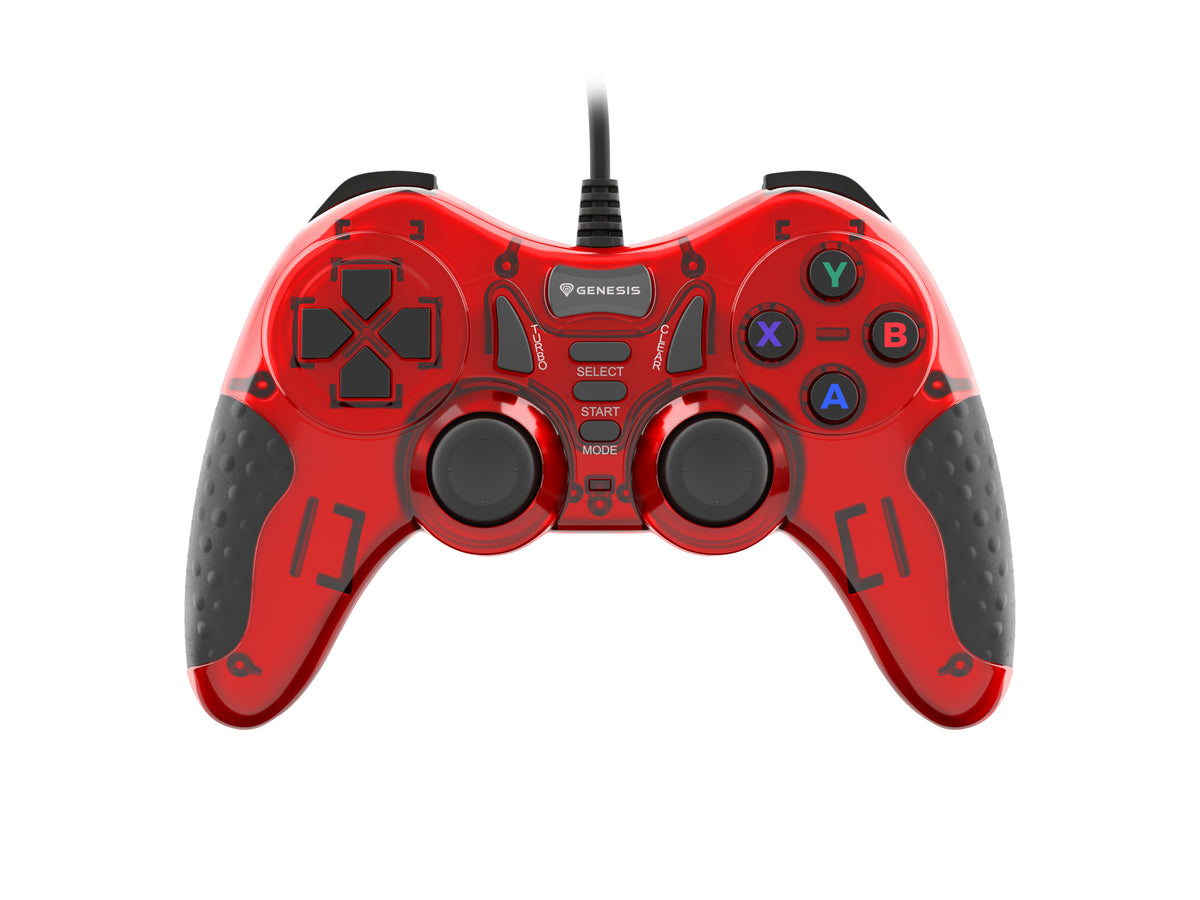 GENESIS MANGAN 200 Rouge USB 2.0 Manette de jeu Analogique/Numérique PC