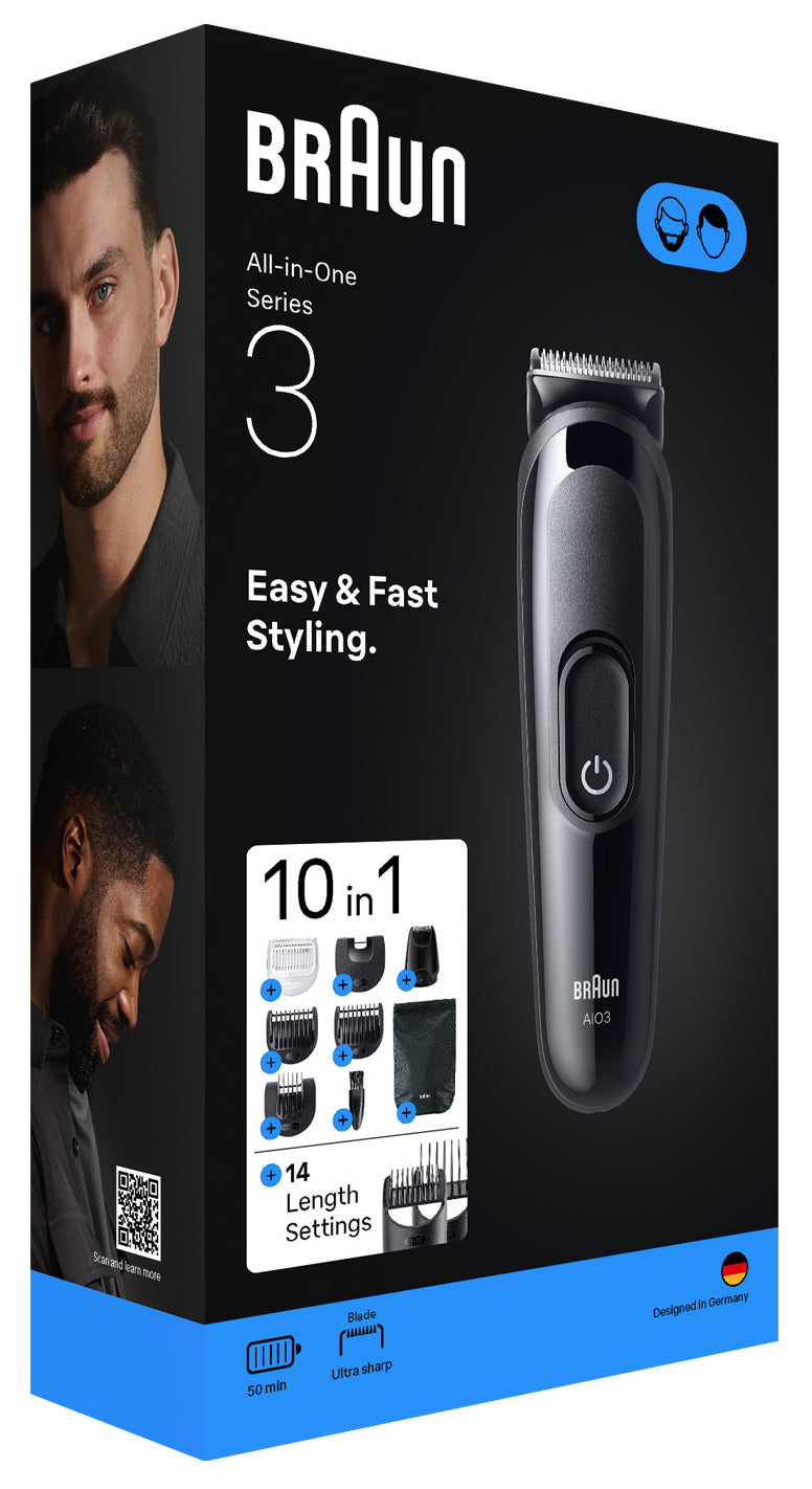 Braun AIO3560 tondeuse à cheveux Noir 14 Hybrides nickel-métal (NiMH)