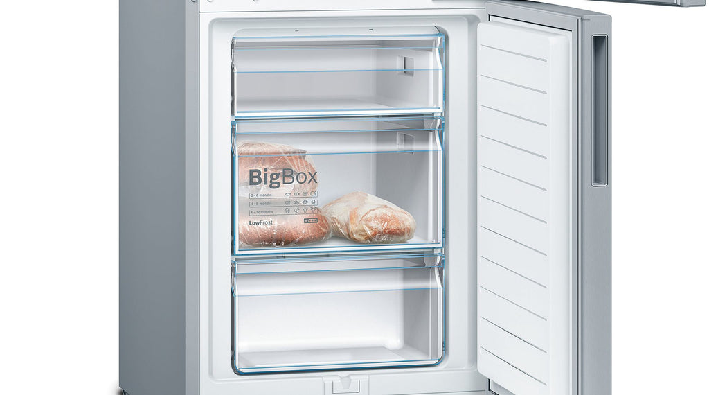Bosch Bosch Serie 4 KGV33VLEA réfrigérateur-congélateur Pose libre 289 L Acier inoxydable