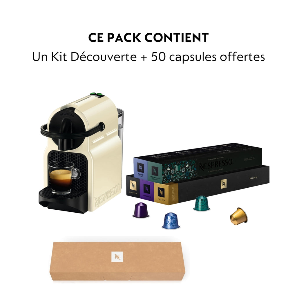 Delonghi Machine à café Nespresso Inissia + 50 capsules
