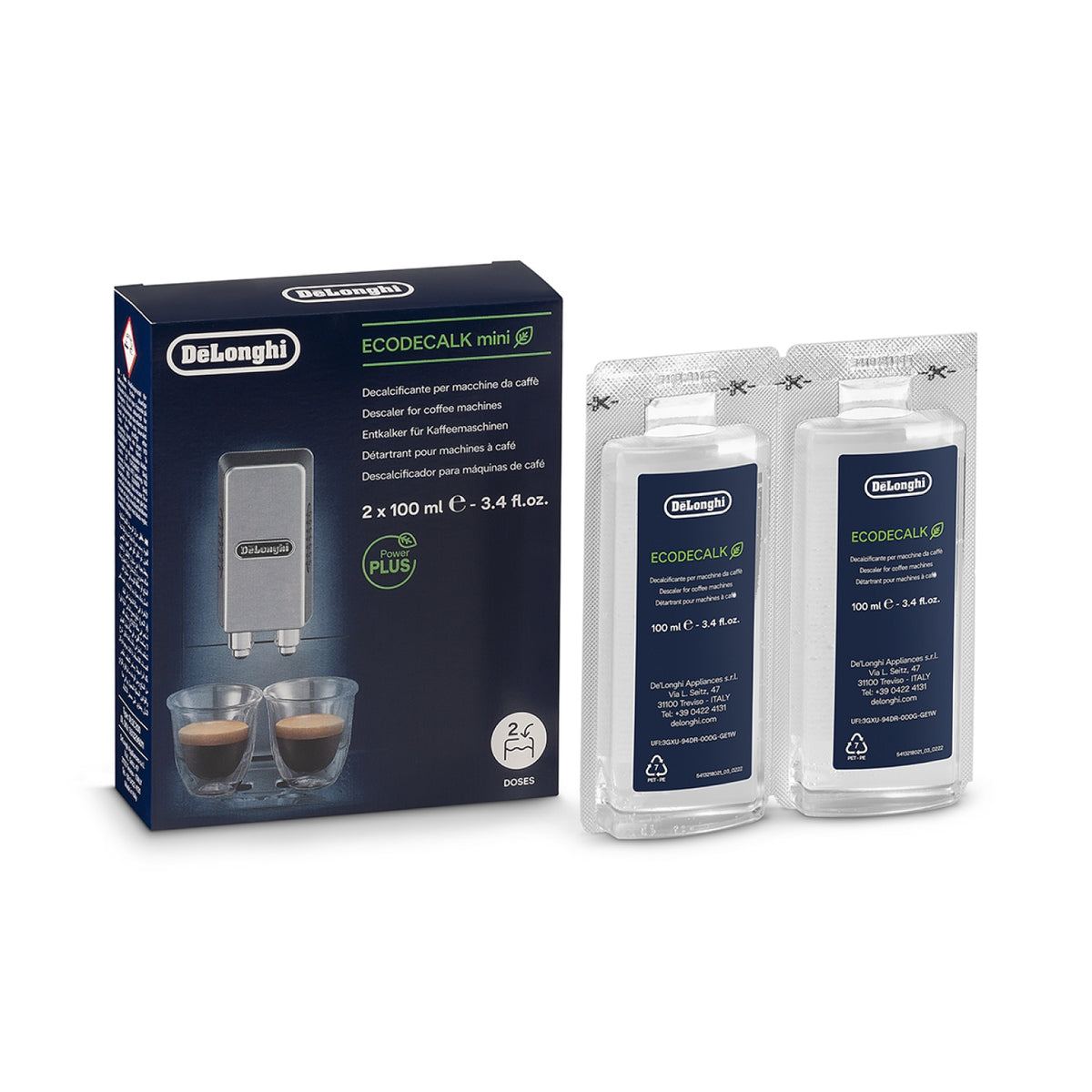 Delonghi Détartrant ECODECALK 2 x 100 ML pour machine à café