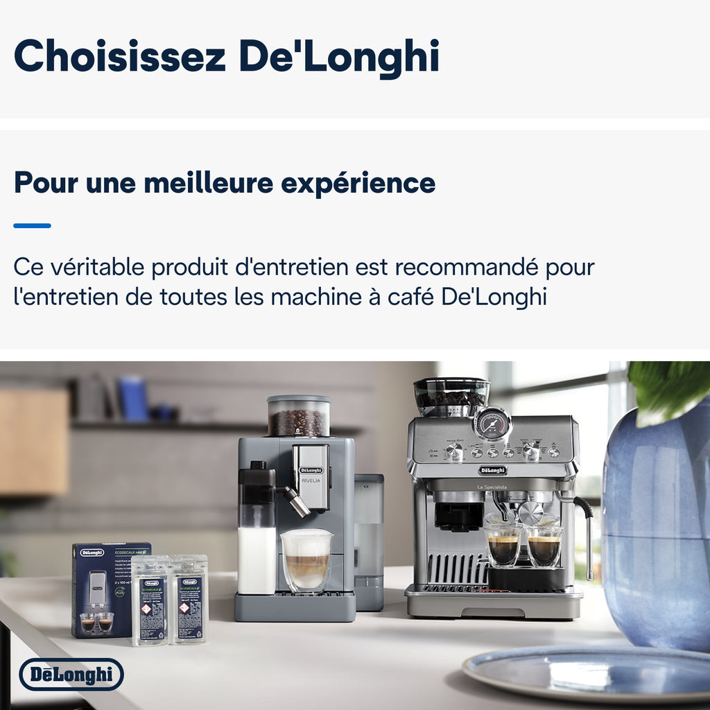 Delonghi Détartrant ECODECALK 2 x 100 ML pour machine à café