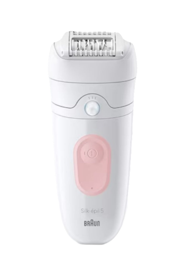 Braun Silk-épil 5 5-000 Épilateur 28 Pinces MicroGrip, Rose et Blanc
