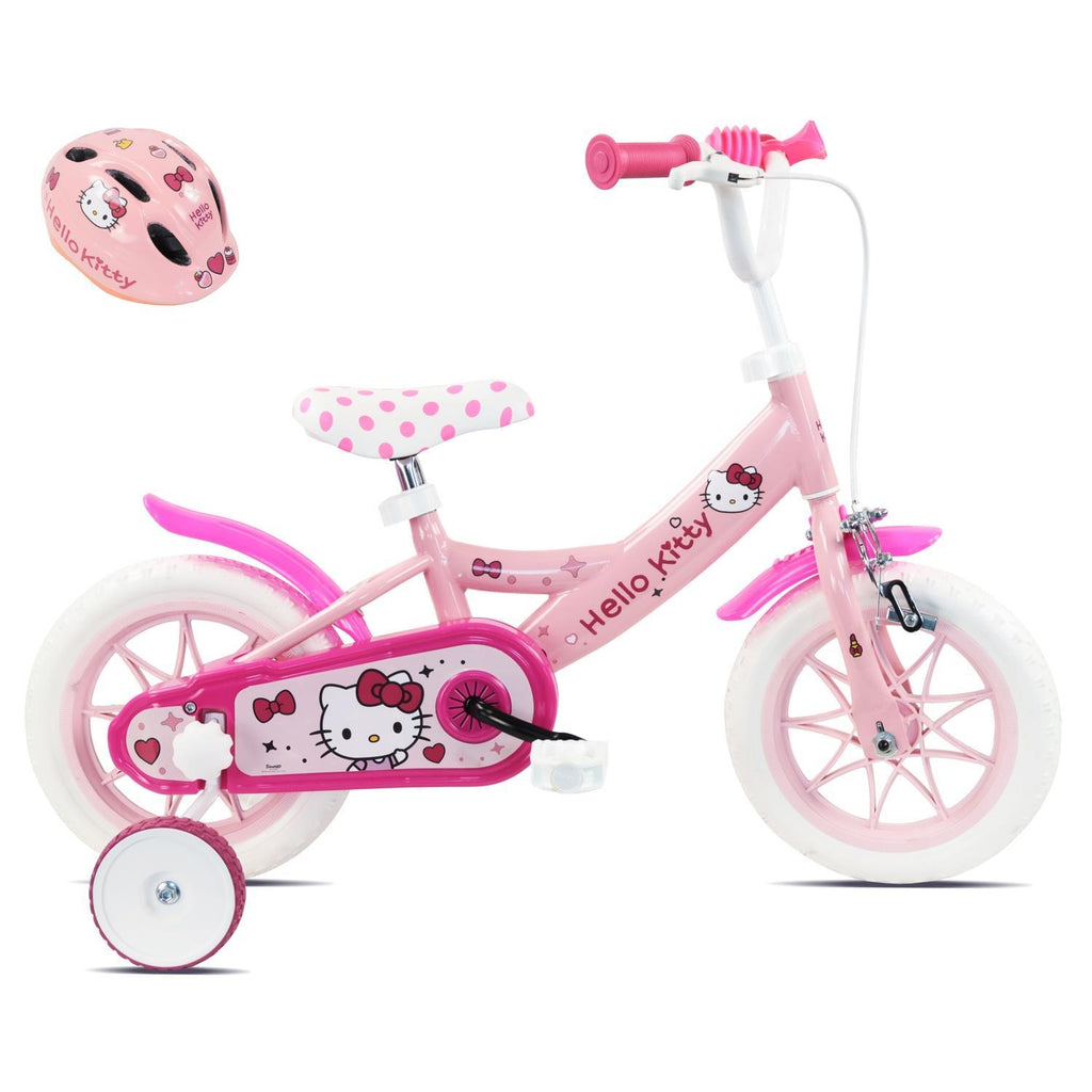 Vélo enfant 12'' Hello Kitty + casque