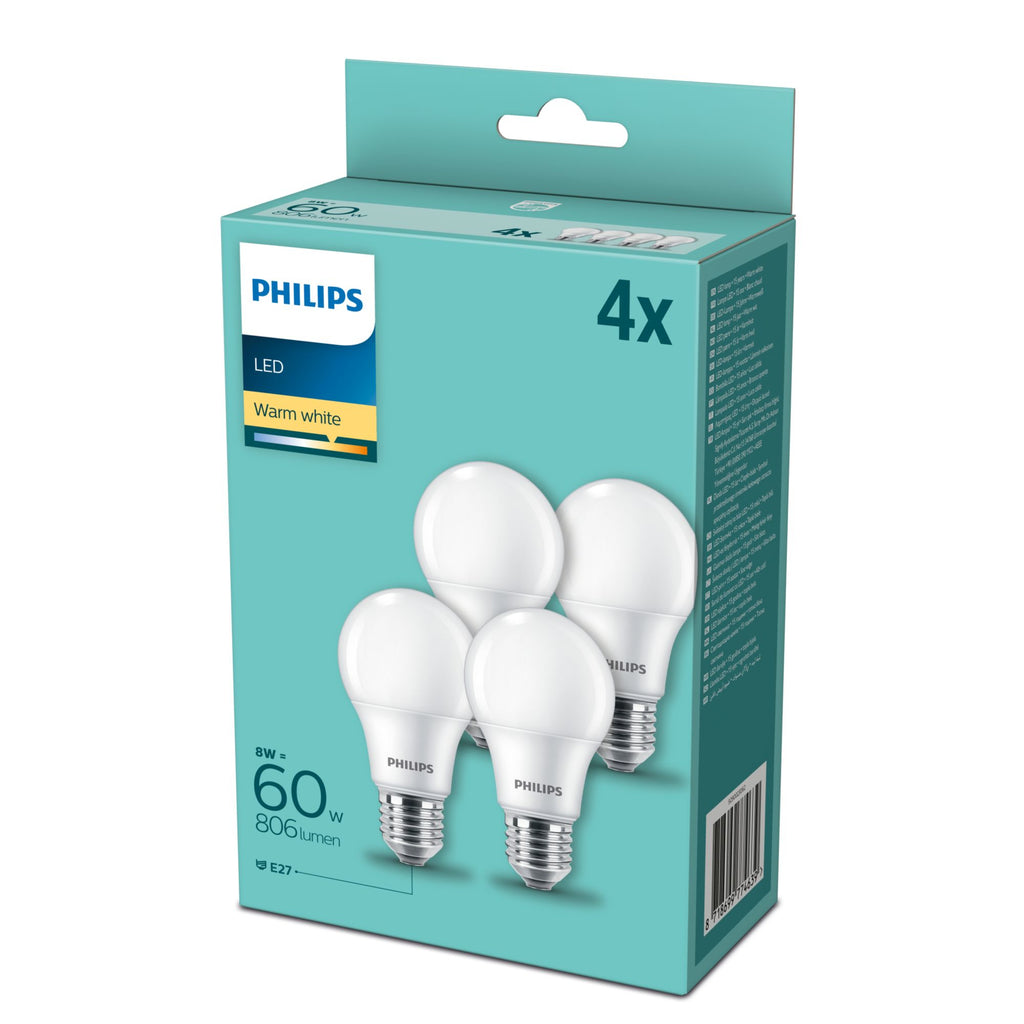 Philips Ampoule 60 W A60 E27 x4