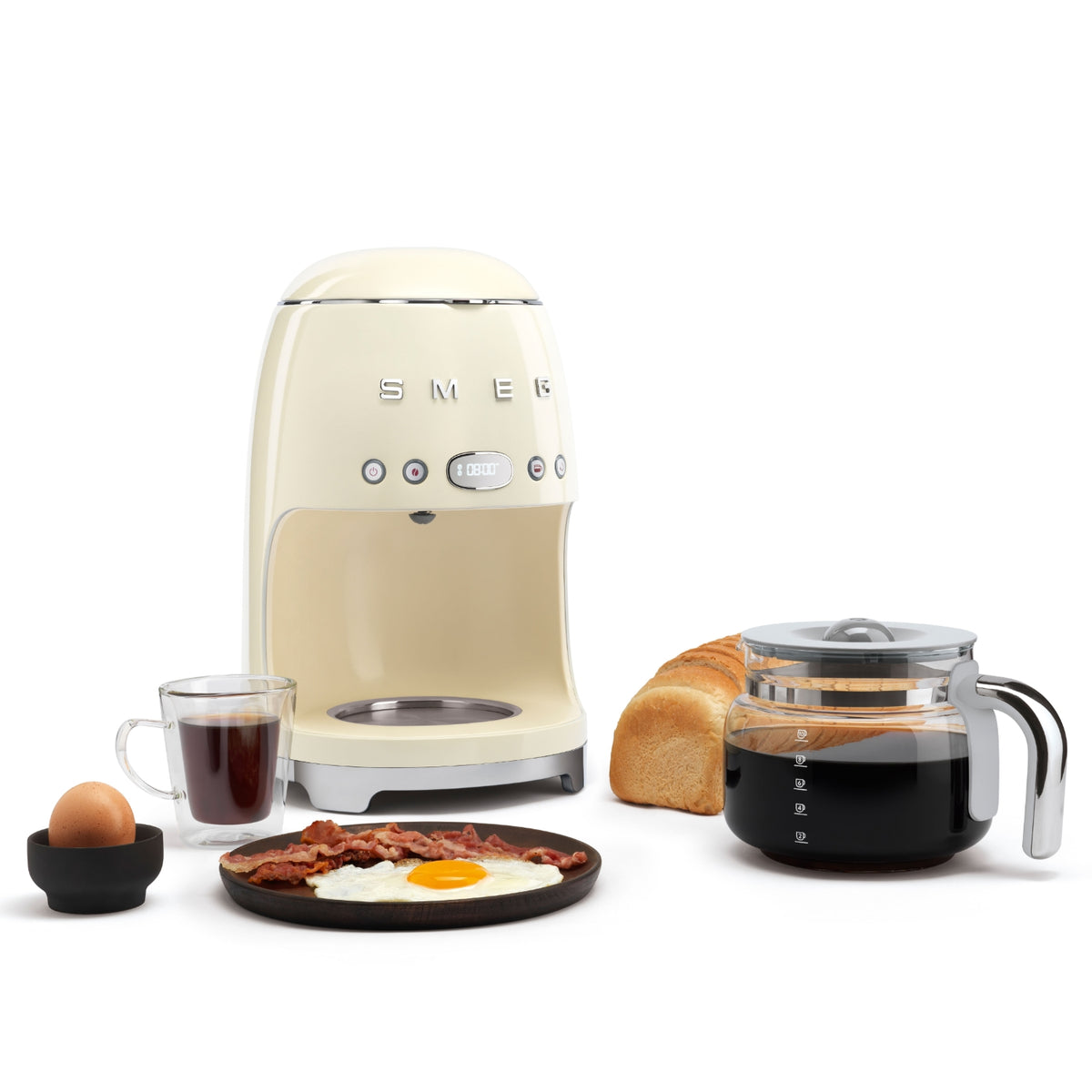 SMEG Cafetière filtre années 50 DCF02CREU Crème