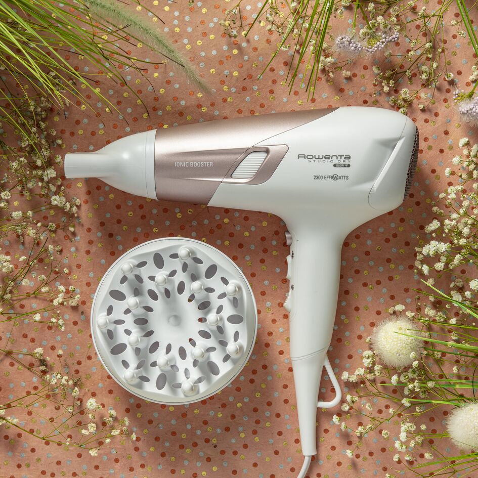 Rowenta Studio Dry CV5830 sèche-cheveux 2300 W Beige, Blanc