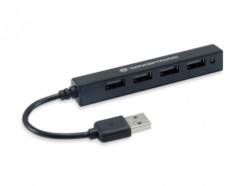 Conceptronic HUBBIES05B hub & concentrateur USB 2.0 480 Mbit/s Noir