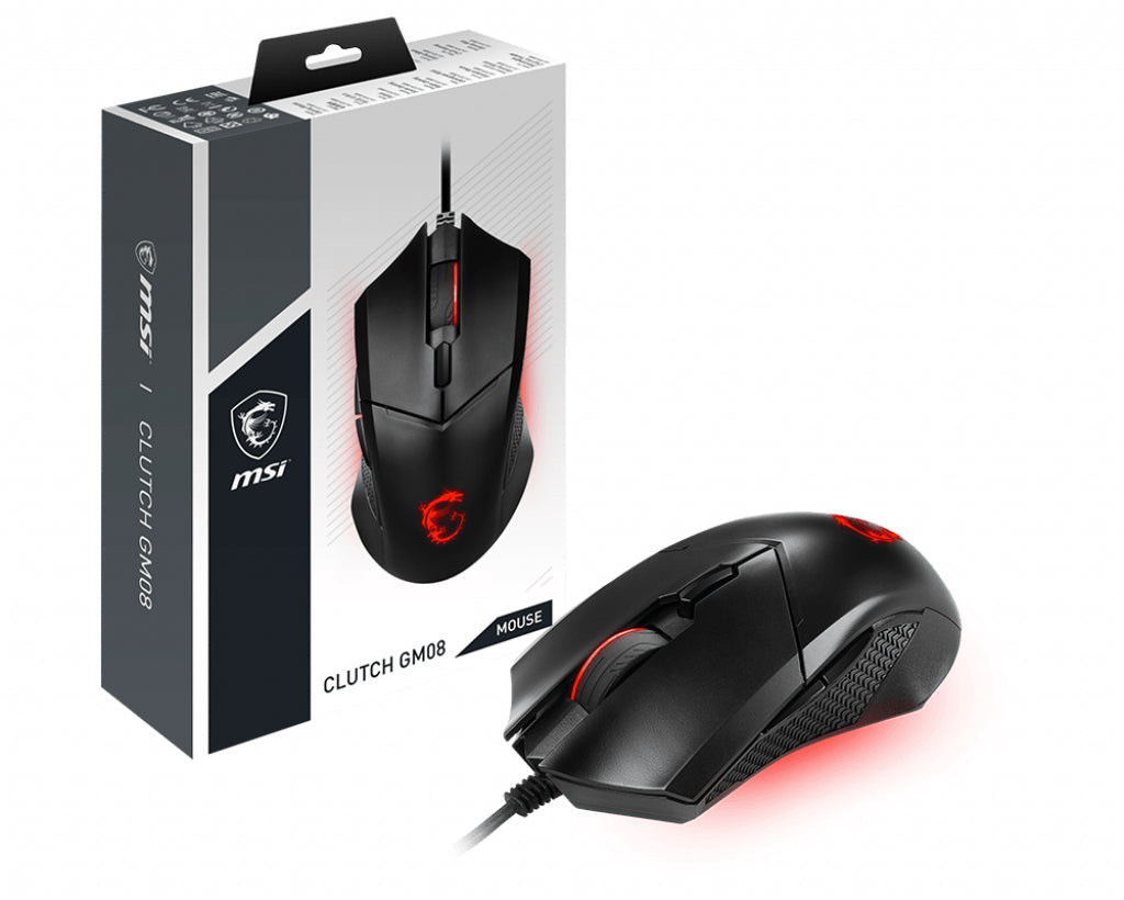 MSI Clutch GM08 souris Gaming Ambidextre USB Type-A Optique 4200 DPI