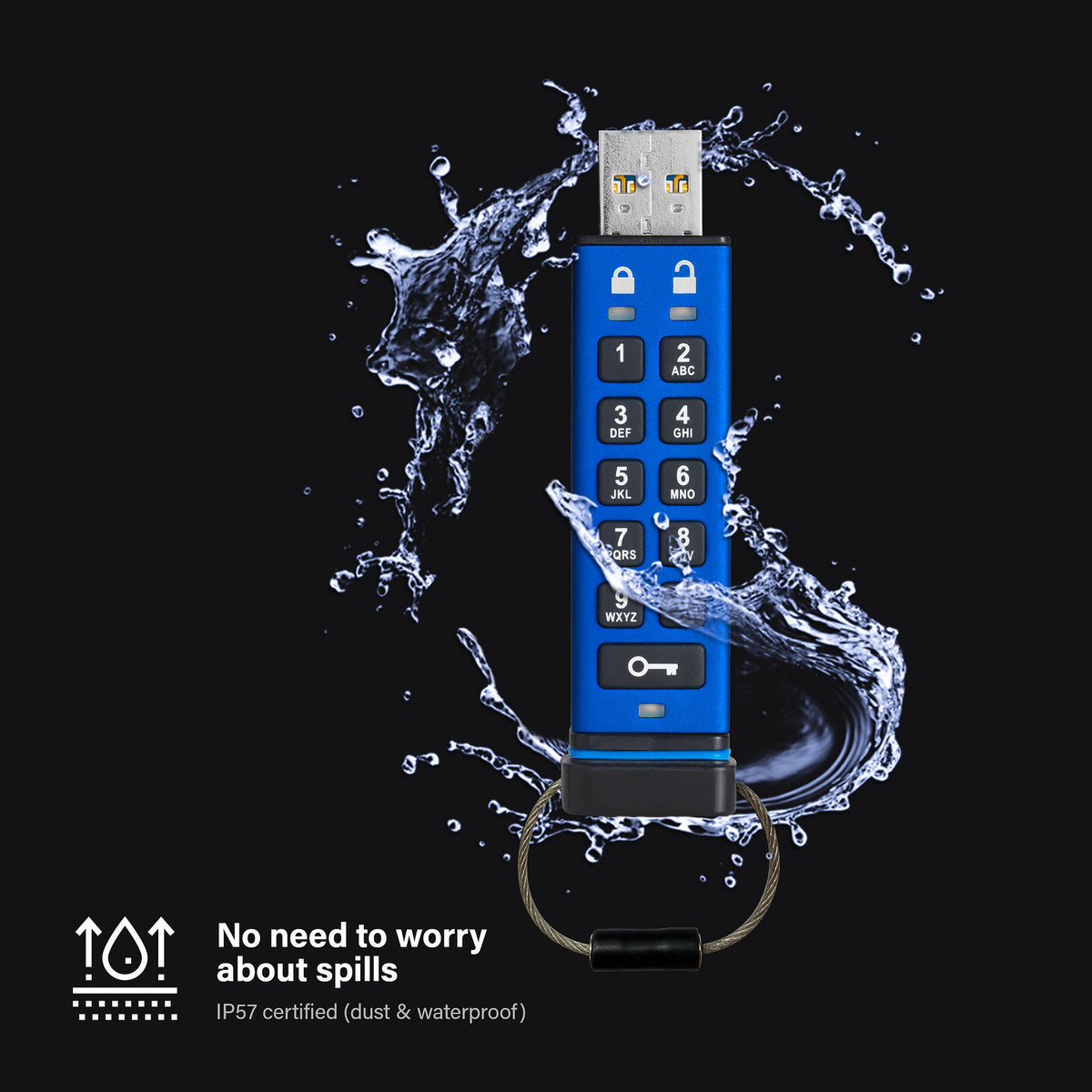 iStorage datAshur Pro USB3 256-bit 8GB - vue 3