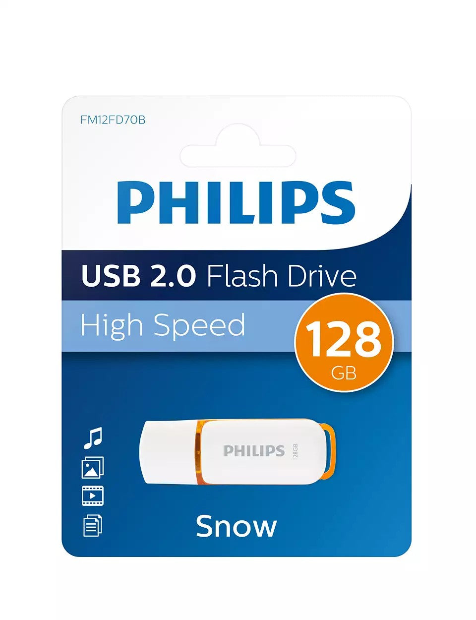 Philips FM12FD70B lecteur USB flash 128 Go USB Type-A 2.0 Blanc